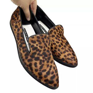 Alice & Olivia Rory Leopard Print Calf Hair Slip Ons (size 8)